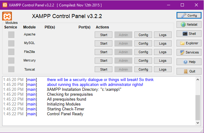 cai dat localhost tren pc bang xampp5